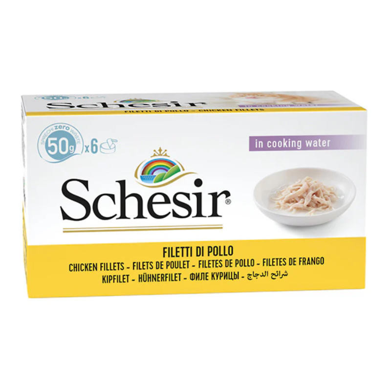 Schesir Cat Multipack Cooking water PIŠČANČJI FILEJI 6x50g