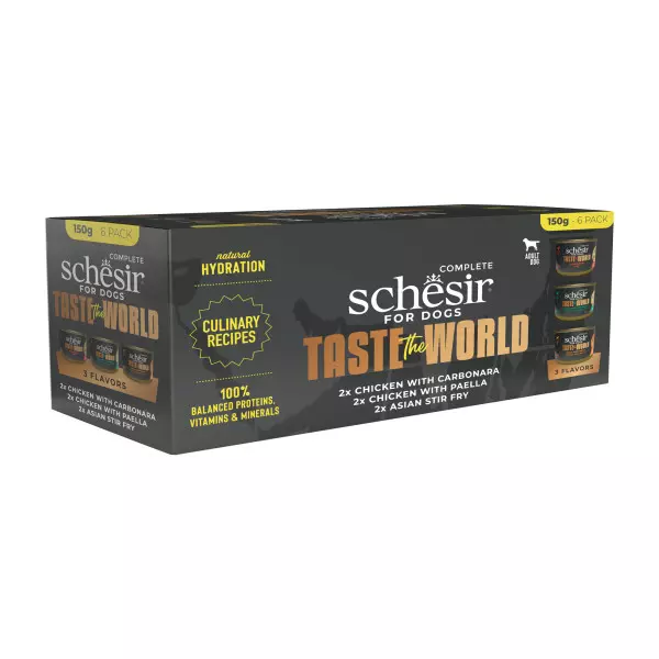 Schesir TASTE THE WORLD fileji v juhi MULTIPACK 6x150g