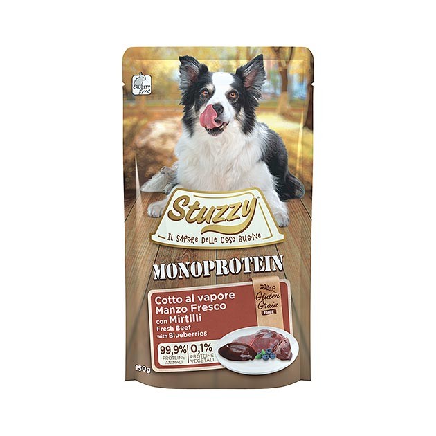 Stuzzy Dog Monoprotein SVEŽA GOVEDINA Z BOROVNICAMI 150g