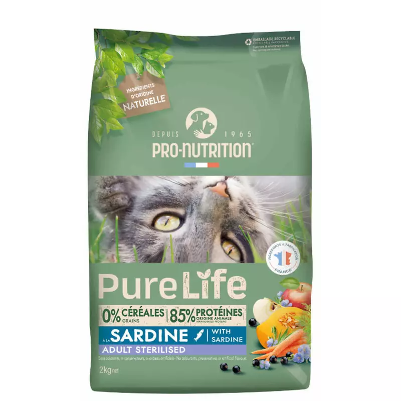 NOVO Pure Life STERILIZED SARDINE brez žit in glutena 2kg