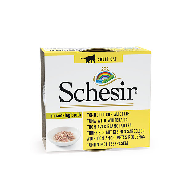 Schesir Cat Cooking broth TUNINA z INČUNI 70g